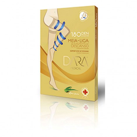 MEIA-LIGA AUTOADERENTE DE DESCANSO MEDICAL 180 DEN mm Hg 25-30 ML 0955 UN. DARA