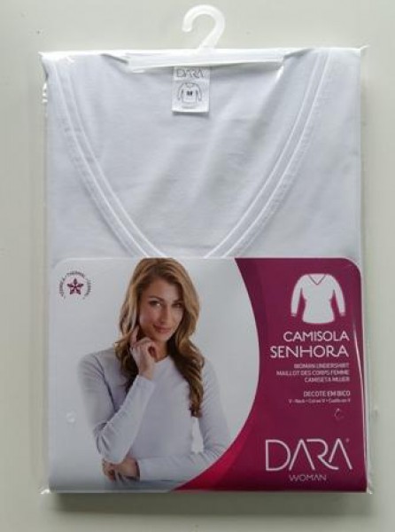 CAMISOLA TÉRMICA SENHORA DECOTE BICO INT 1063 DZ. DARA