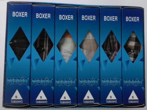 BOXER HOMEM POPELINE XADREZ BX 0198 DZ. PADRÃO