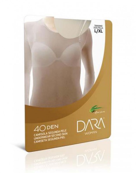 CAMISOLA SEGUNDA PELE EM MOUSSE 40 DEN INT 1001 UN. DARA