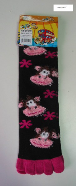 MEIA ALTA ANTIDERRAPANTE C/ DEDOS ABS 0546 DZ .DARA