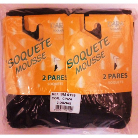 SOQUETE MOUSSE PACK 2 PARES SM 0199 DZ. DARA