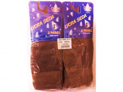 MINI MEIA LYCRA SEDA PACK 2 MML 0111 DZ. DARA