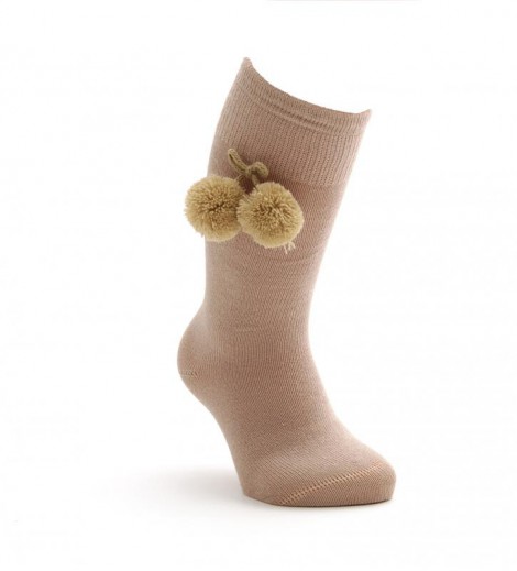 MEIA ALTA COM POMPOM BEBE PG 1220 UN. DARA