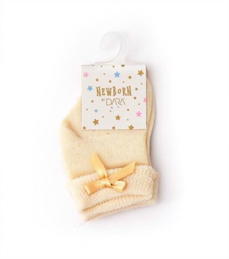 MEIA BEBÉ NEWBORN RECEM NASCIDO C/LAÇO  PG 1250 UN. DARA