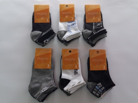 SOQUETE CURTO PACK 3 Pares PG 0010 PADRÃO