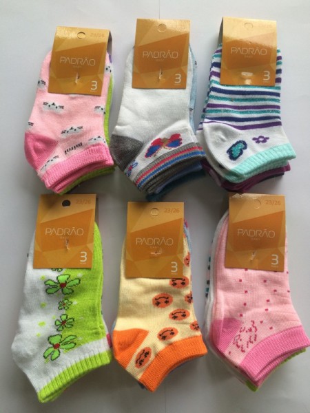 SOQUETE CURTO PACK 3 Pares PG 0010 PADRAO