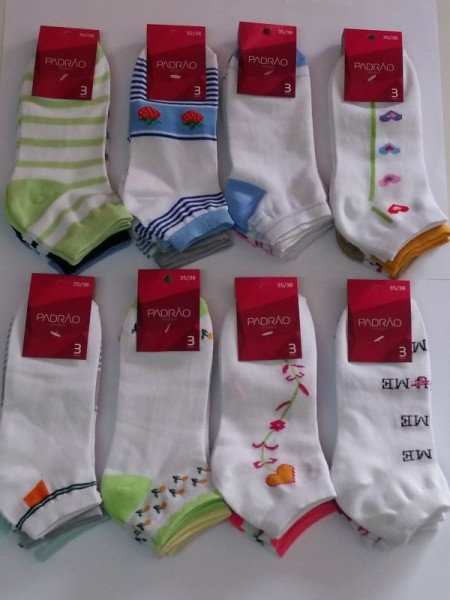 SOQUETE CURTO PACK 3 Pares PG 0010 PADRAO