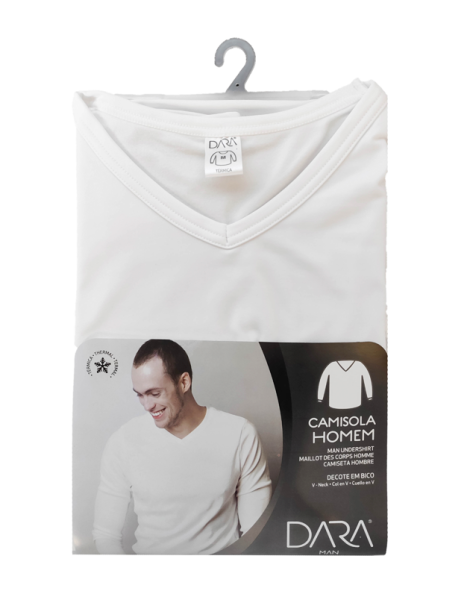 CAMISOLA TÉRMICA HOMEM DECOTE BICO INT 1062 UN. DARA