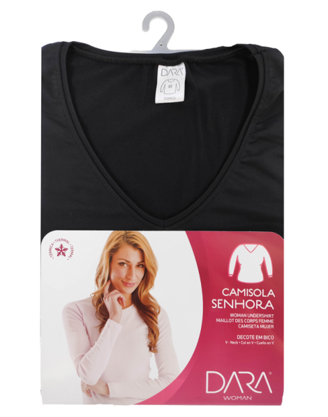 CAMISOLA TÉRMICA SENHORA DECOTE BICO INT 1063 UN. DARA