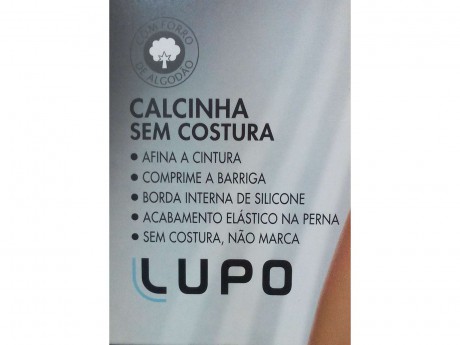 CALCINHA SEM COSTURA LOBA SLIM 47165-001 UN. LUPO