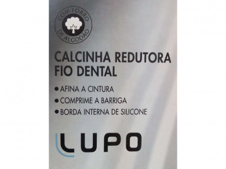 CALCINHA REDUTORA FIO DENTAL LOBA SLIM 41055-001 UN. LUPO