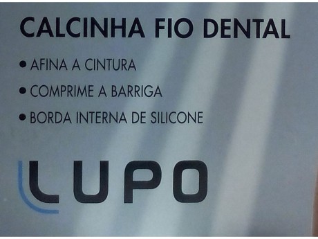 CALCINHA FIO DENTAL LOBA SLIM 5701-001 UN. LUPO
