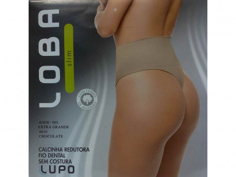 CALCINHA REDUTORA FIO DENTAL SEM COSTURA LOBA SLIM 41010-001 UN. LUPO
